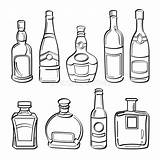 Alkohol Alcool Botella Flaschen Bouteilles Bouteille Sammlung Depositphotos Bier Daniels St2 sketch template