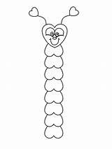 Coloring Pages Valentine Valentines Caterpillar Uploaded User Advertisement Coloringpagebook sketch template