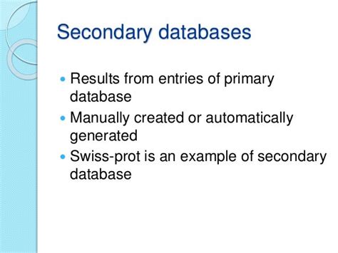 databases  bioinformatics