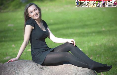 candid women opaque tights black