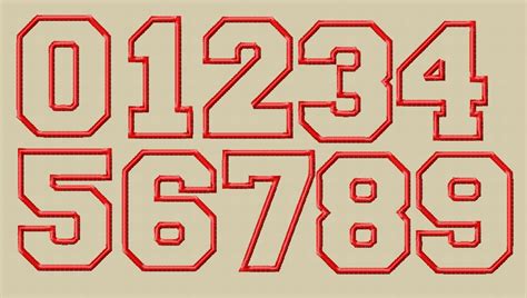 numbers font images printable number fonts athletic number