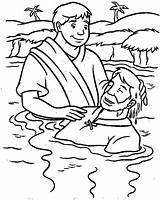 Baptism Baptized John sketch template