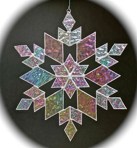 stained glass snowflake google search stained glass ornaments