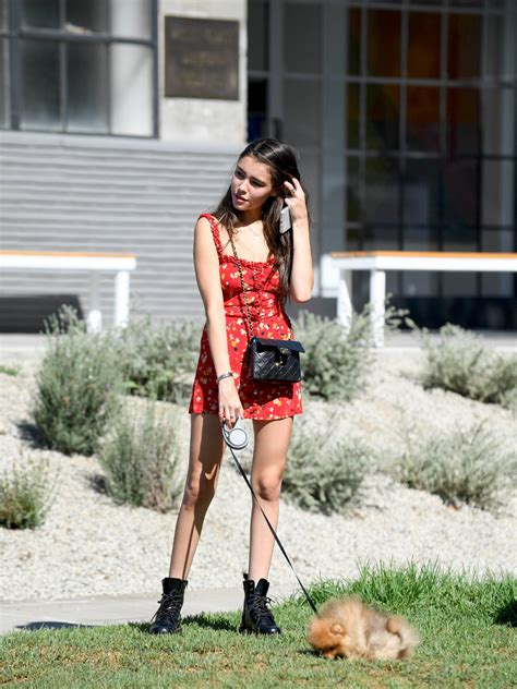 madison beer sexy legs in short red dress hot celebs home