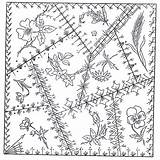 Quilt Embroidery Block Victorian Designs Hand Crazy Barn Patterns Trail Stitches Blocks Quilts Schoharie County Assumed Embroider Knew Victorians Piece sketch template