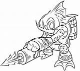 Skylanders Coloring Pages Gill Printable Color Creature Lagoon Print Tegninger sketch template