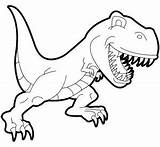 Dinosaurs Tyrannosaur sketch template