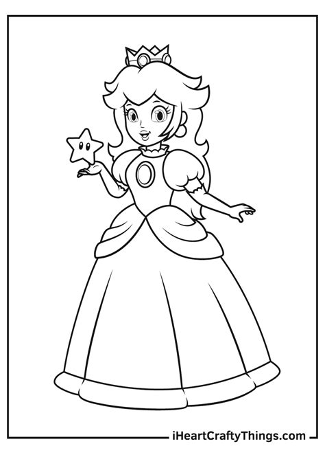 printable princess peach coloring pages printable word searches