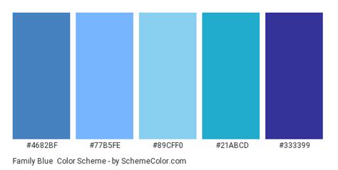 family blue color scheme blue schemecolorcom