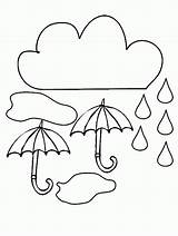 Coloring Raindrops Printable Raindrop Pages Cloud Umbrella Sky Raining Falling Color Popular Comments Coloringhome sketch template