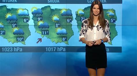 Małgorzata Tomaszewska Weather Presenter From Poland 04 12 2015 Youtube