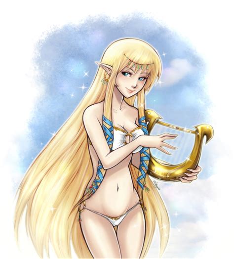 rule 34 bikini blonde hair blue eyes hylia shaya skyward