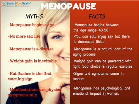 Stop The Myths 6 Facts On Menopause Symptoms Revealed Beyond Good