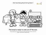 Coloring Cooking Pages Baking Chef Nutrition Kids Bread Education Fun Sheets Solus Class Baked Sheet Children Helps Younger Explorer Ready sketch template