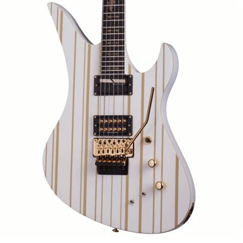 schecter synyster gates custom  limited edition white  gold  gearmusic