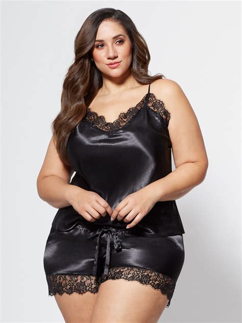 ftf satin cami and short set fashion to figure lingerie dress curvy