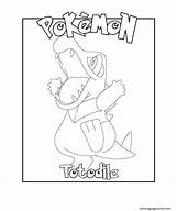 Totodile sketch template