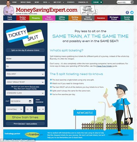 money saving experts tickety split  save  thousands  pounds  year daily mail