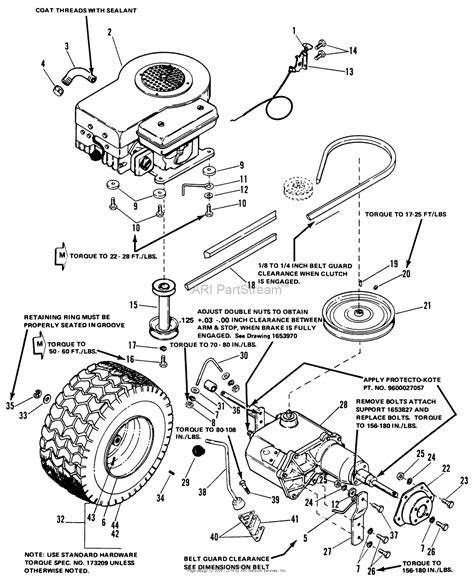 simplicity   hp gear  mower   rotary mower parts diagram  engine