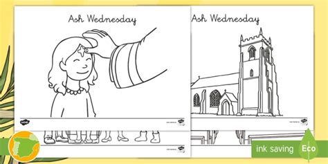 ash wednesday colouring pages teacher