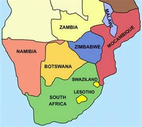 printable map  southern africa  maps