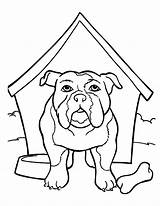 Bulldog Kennel Coloring Pages sketch template