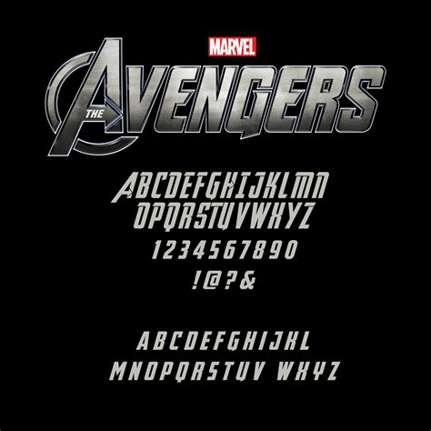 marvel avengers font pack full version fonts type etsy