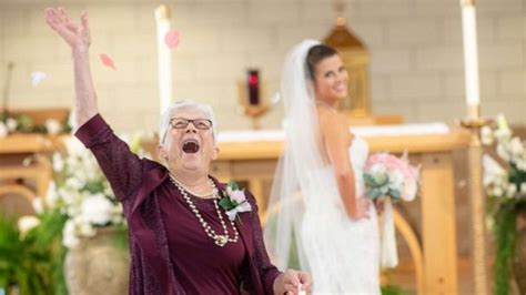 83 year old grandmother wins hearts as the flower girl at her