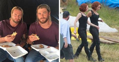 13 photos of avengers with their stunt doubles that