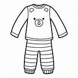 Pyjamas Bambini Bear Flannel Pigiami Orso sketch template