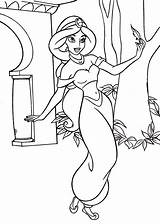 Coloring Disney Princess Jasmine Pages Walt Characters Fanpop Rajah sketch template