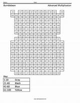 Multiplication Math Coloring Sheets Advanced Worksheets Minecraft Facts Bean Master Pages Color Number Worksheet Worksheeto Printable Addition Squared Grade Via sketch template