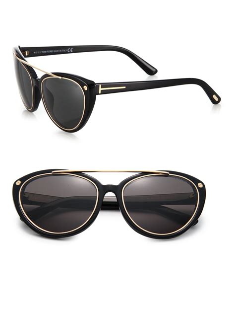 lyst tom ford 58mm cat s eye sunglasses in black