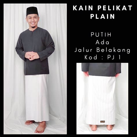 Baju Melayu Kain Pelikat Kain Pelikat Plain Ekskusif Plain Warna Dark