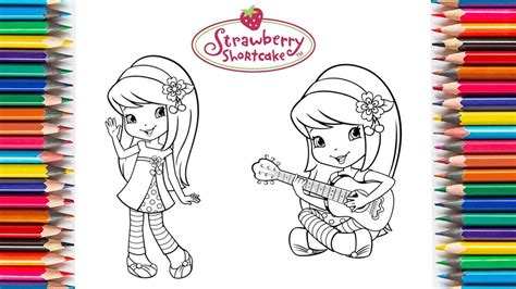 strawberry shortcakecolouring pages cherry jam coloring pages youtube