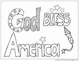 Coloring Pages July 4th Bless God America Independence Rocket Firework Helped Ten Son Draw Few He Made Year Old Visit sketch template