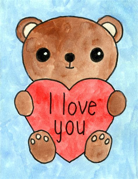 easy teddy bear drawings