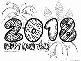 Doodle Coloring Year Happy Pages Printable sketch template