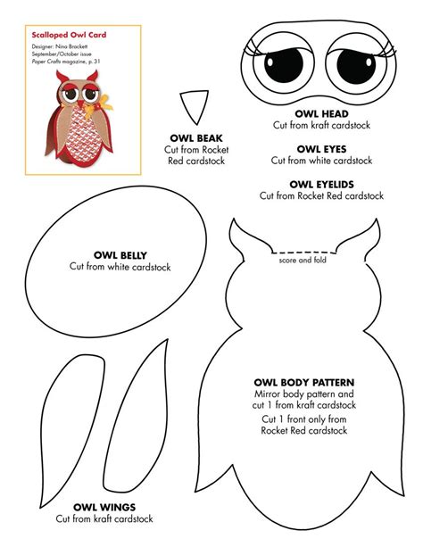 owl cutouts printable printable word searches