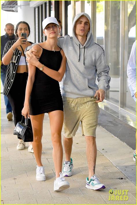 justin bieber holds hands with wife hailey as they head to lunch