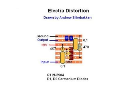 electra distortion diy yococ guitare