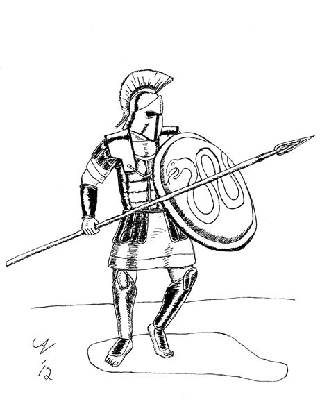 coloring pages coloring page gladiator ready  battle people