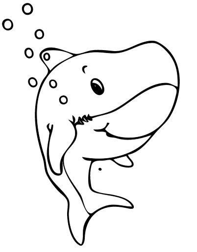 gambar baby shark coloring page pages pinterest sharks dolphins