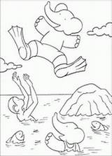 Babar Coloring Pages Coloring4free Printable Cl Film Tv Elephant Book Coloringpages1001 Kids Info Related Fun sketch template