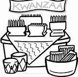 Kwanzaa Festival Coloring Pages Dec Jan sketch template