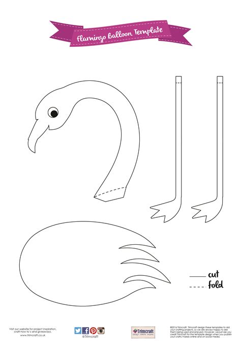 give  balloons character    fab flamingo template print