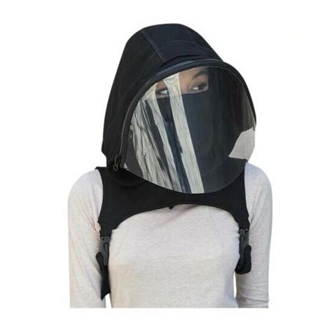 buy full protective face wear clear hooded hat adults reusable removable face shield