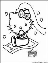 Coloring Magiccarpet Hellokitty Fun Pages sketch template