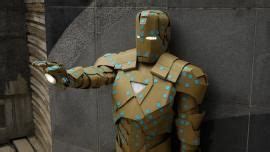 digital costume iron man digital costume cardboard paper