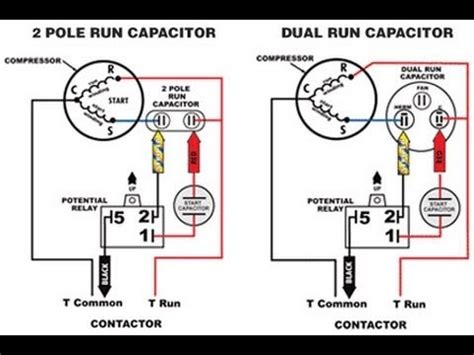 air conditioner compressor capacitor wiring diagram pin  century condenser fan motor wiring